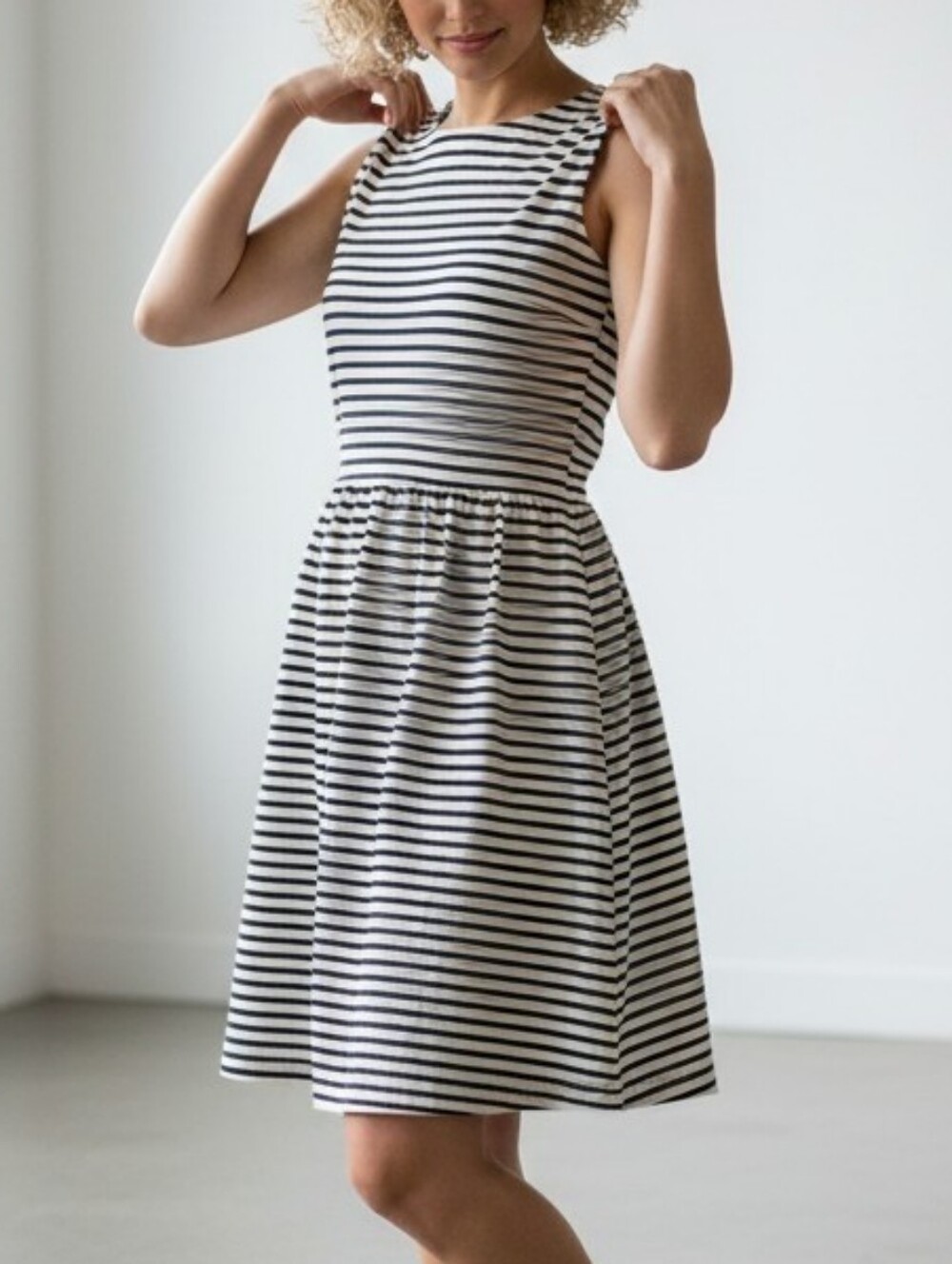J. Crew Black and White Daybreak Striped Dress - Sz 0